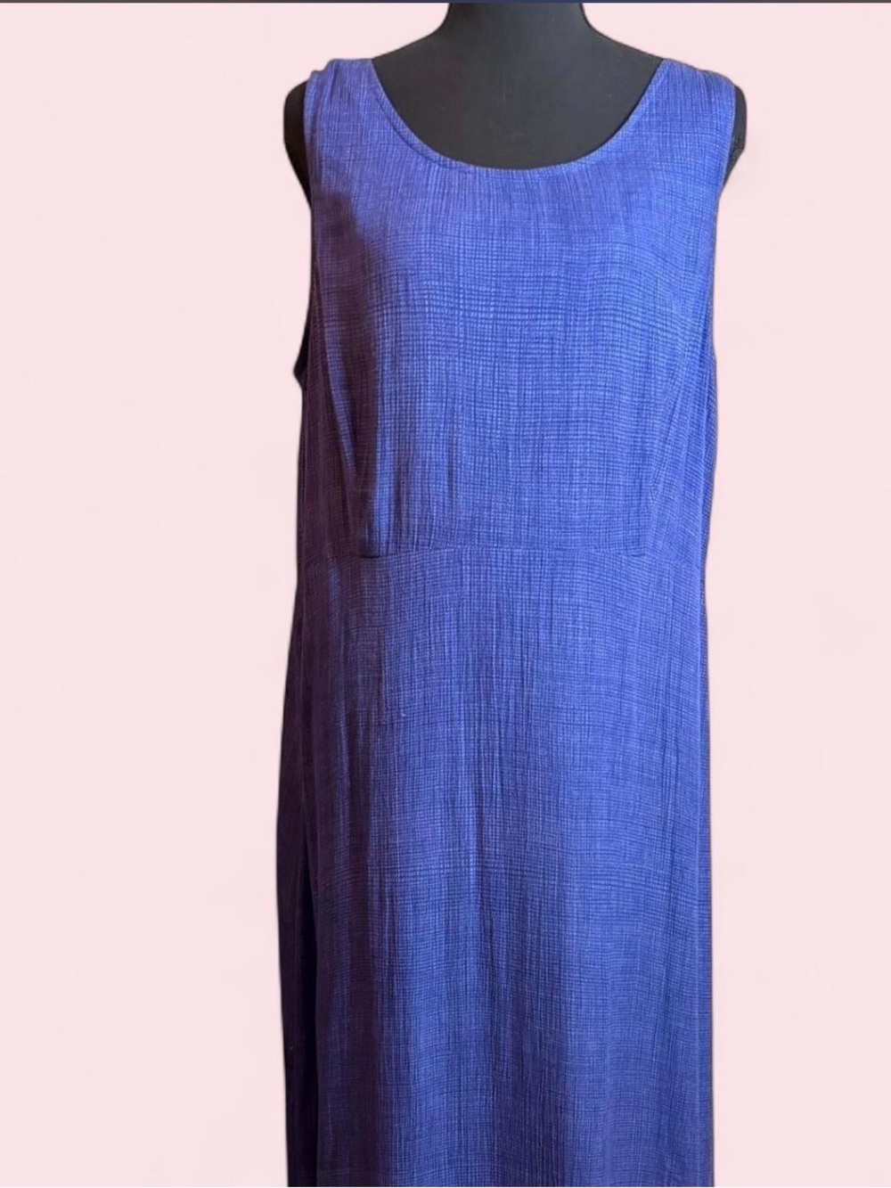Vintage 80s Karin Stevens Petites Blue Dress